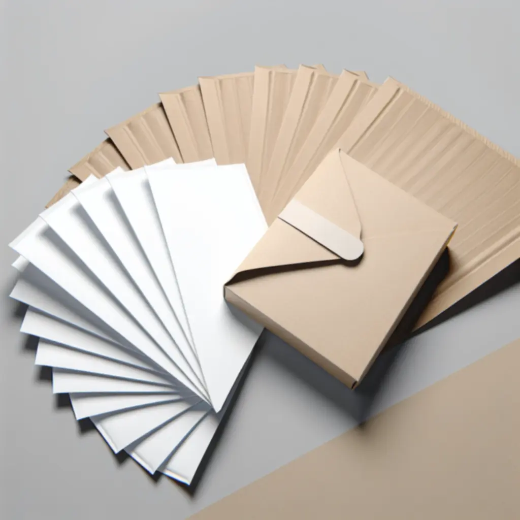 Set verzendenveloppen en mailers geschikt voor e-commerce pakketten