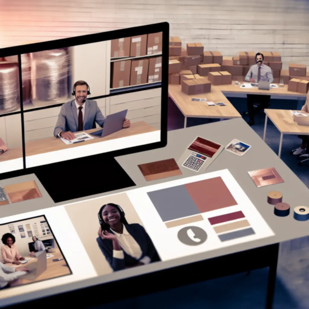 Team van verpakkingsspecialisten die klanten adviseren