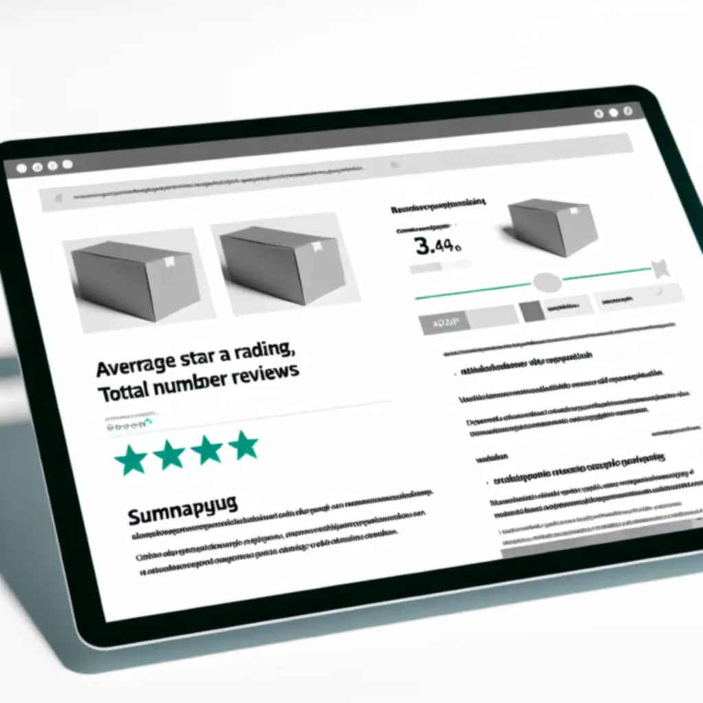 Visuele weergave van gemiddelde sterwaardering en reviewstatistieken